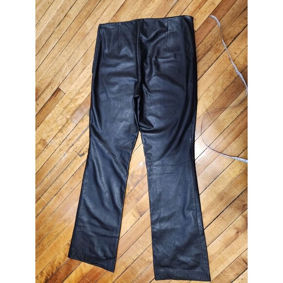 Ralph Lauren Genuine Leather Boot Cut Pants Vtg 90s Y2K RRL Fall Fashion Moto - Picture 4 of 16